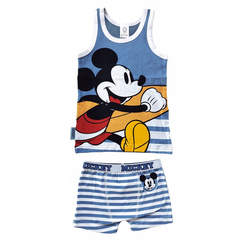 Foto van Disney pyjama mickey mouse junior katoen blauw maat 6-7 jaar