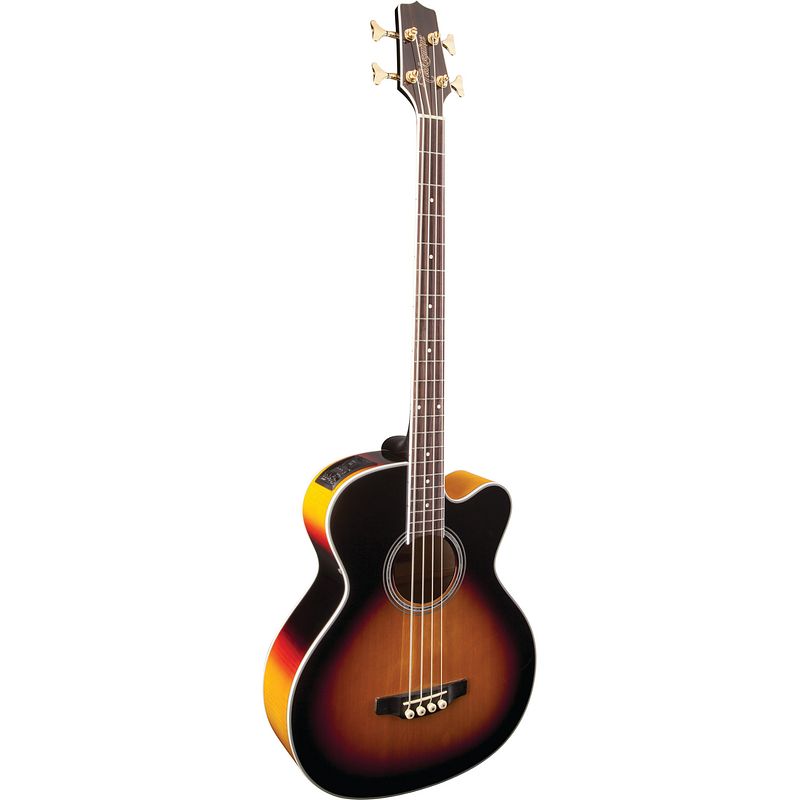 Foto van Takamine gb72ce-bsb elektrisch-akoestische basgitaar sunburst