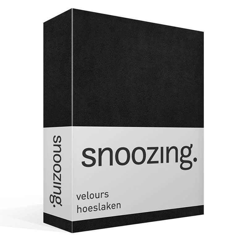 Foto van Snoozing velours hoeslaken