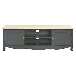 Foto van The living store tv-meubel - trendy en praktisch - meubel - afmeting- 120x30x40cm - ken- met 2 deuren en 2 open vakken