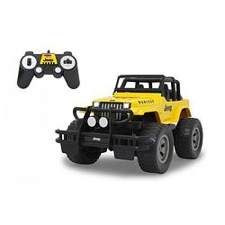 Foto van Jamara auto jeep wrangler rc jongens 1:12 geel/zwart 2-delig