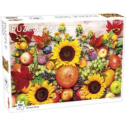 Foto van Tactic puzzel fruit and flowers 500 stukjes