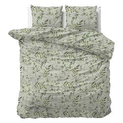 Foto van Dekbedovertrek sorana - lits-jumeaux (240x220 cm) - groen polyester-katoen - dessin: patroon - sleeptime elegance - dekbed-discounter.nl