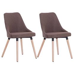 Foto van The living store eetstoelen - set van 2 - hoogwaardige stof - esthetisch en ergonomisch ontworpen - comfortabele