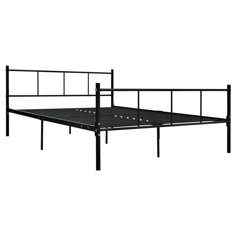 Foto van The living store bedframe - klassieke uitstraling - massieve constructie van metaal - sterke lattenbodem - geschikt