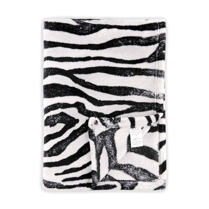 Foto van Zo! home plaid zebra - zwart/wit