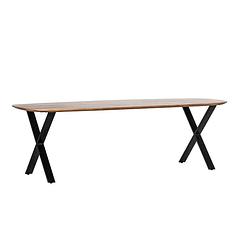 Foto van Giga meubel eettafel deens ovaal - bruin - 240cm - eettafel gordon