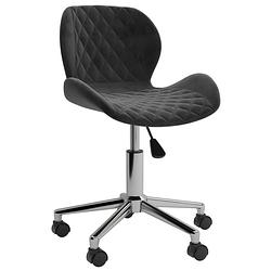 Foto van The living store eetkamerstoelen - donkergrijs - 39x51x(71.5-83.5)cm - fluweel