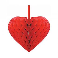 Foto van Rood decoratie hart 15 cm - feestdecoratievoorwerp
