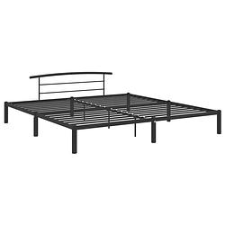 Foto van The living store metalen bedframe - zwart - 210 x 210 x 63 cm - 200 x 200 cm matras - eenvoudig te monteren