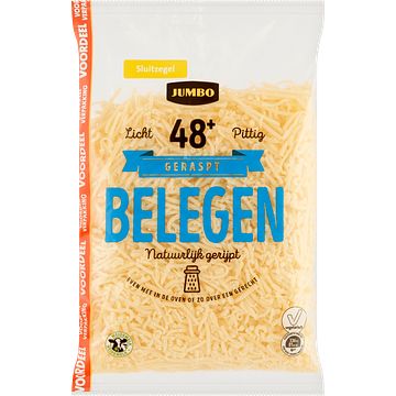 Foto van Jumbo geraspt belegen kaas 48+ 300 g voordeelverpakking