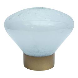 Foto van Ptmd redina white glass led light cone with gold base