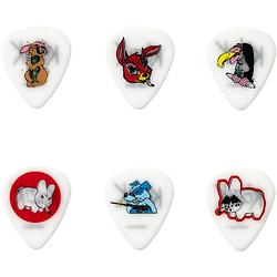 Foto van Dunlop blackline originals bl109p100 frank kozik 1.00mm plectrumset (6 stuks)