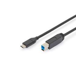 Foto van Ansmann usb-kabel usb 3.2 gen1 (usb 3.0 / usb 3.1 gen1) usb-c® stekker, usb-b stekker 1.80 m zwart afgeschermd (dubbel) ak-300149-018-s