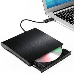 Foto van Externe dvd speler en brander voor laptop & macbook - dvd/cd - usb 3.0 en usb-c adapter - optische drive - plug & play
