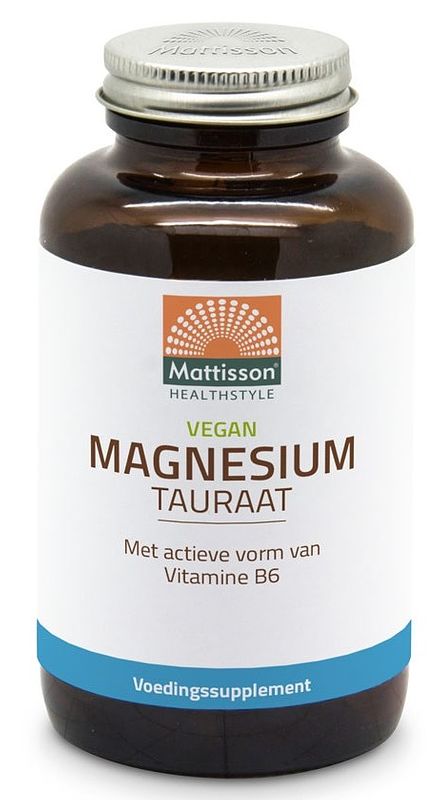 Foto van Mattisson healthstyle vegan magnesium taurine capsules