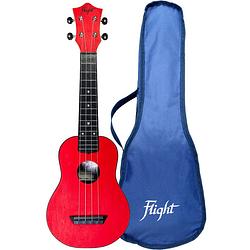 Foto van Flight travel series tus35 red sopraan ukelele met gigbag