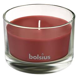Foto van Bolsius geurkaars true scents oud wood 9,2 cm glas/wax bruin