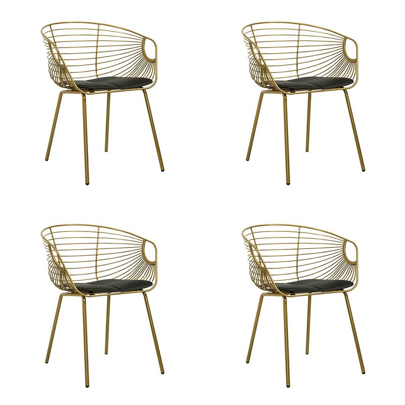 Foto van Livin24 design eetkamerstoel juli goud - eetkamerstoelen set van 4.