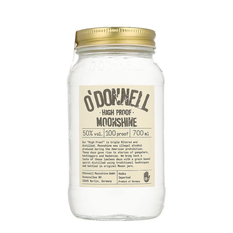 Foto van O'sdonnel moonshine high proof 100 proof 70cl whisky