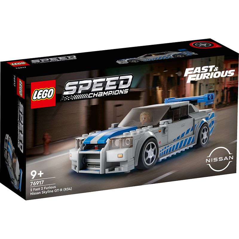 Foto van Lego speed champions 2 fast 2 furious nissan skyline gt-r (r34) 76917