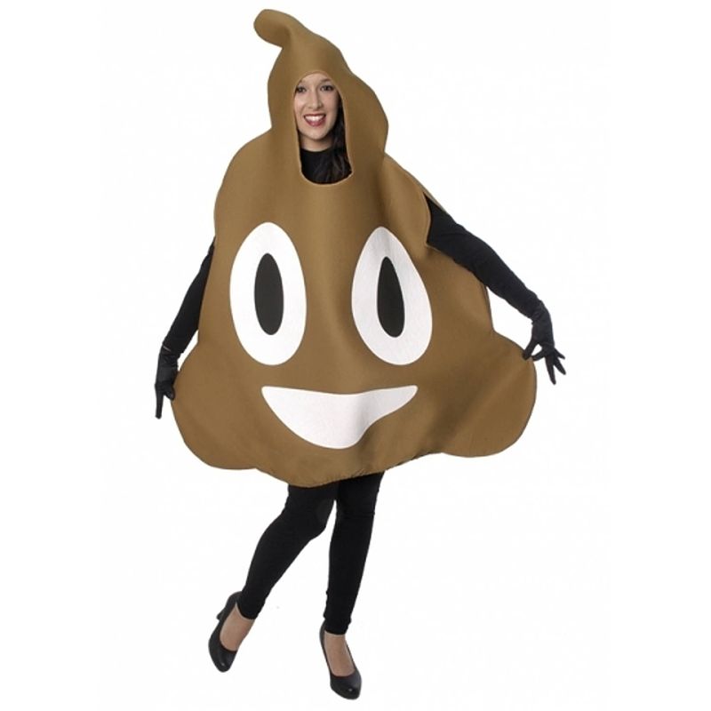 Foto van Chocolade ijs emoticon kostuum voor volwassenen one size (s-xl) - carnavalskostuums