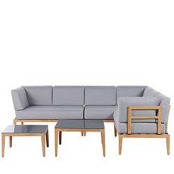 Foto van Beliani rima - loungeset-grijs-aluminium