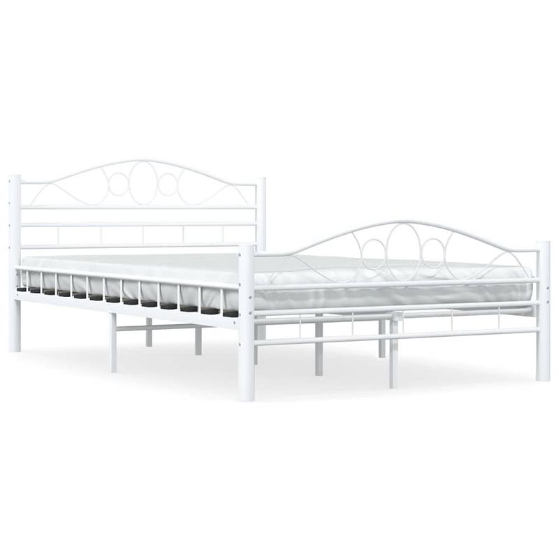 Foto van Vidaxl bedframe metaal wit 120x200 cm