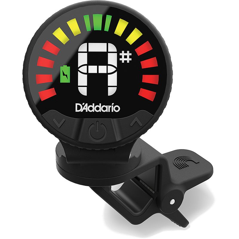 Foto van D'saddario nexxus 360 tuner heroplaadbare clip-on tuner zwart