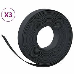 Foto van Vidaxl tuinranden 3 st 10 m 10 cm polyetheen zwart