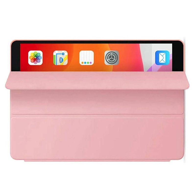 Foto van Apple ipad 9.7 2017/2018 hoes - rose gold book cover siliconen - vouwbaar met handige hoesjesweb touchscreenpen!