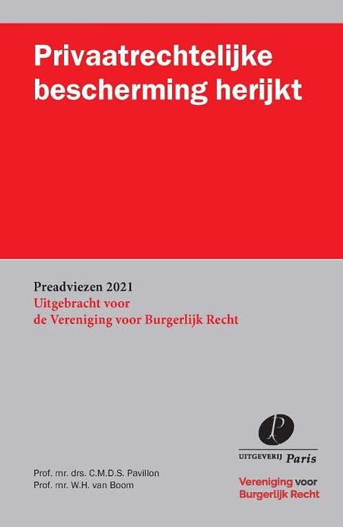 Foto van Privaatrechtelijke bescherming herijkt - c.m.d.s. pavillon, w.h. van boom - paperback (9789462512856)