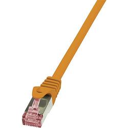 Foto van Logilink cq2088s rj45 netwerkkabel, patchkabel cat 6 s/ftp 7.50 m oranje vlambestendig, snagless 1 stuk(s)