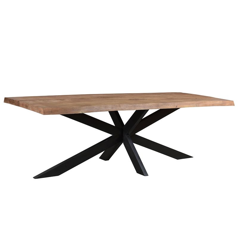 Foto van Brix - bruine eetkamertafel - 220 cm - mangohout