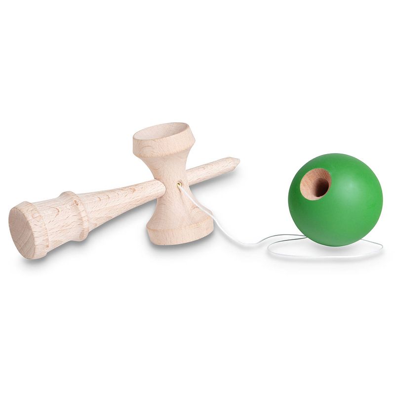 Foto van Bs toys houten spel kendama 18 cm groen