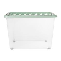 Foto van Clipbox - 45 liter - transparant/groen - 36.5x52x35 cm