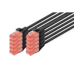 Foto van Digitus dk-1617-020-bl-10 rj45 netwerkkabel, patchkabel cat 6 u/utp 2 m zwart 1 stuk(s)