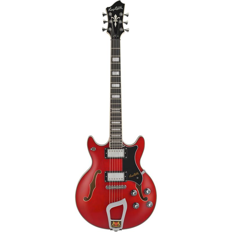 Foto van Hagstrom alvar wild cherry transparent semi-akoestische gitaar