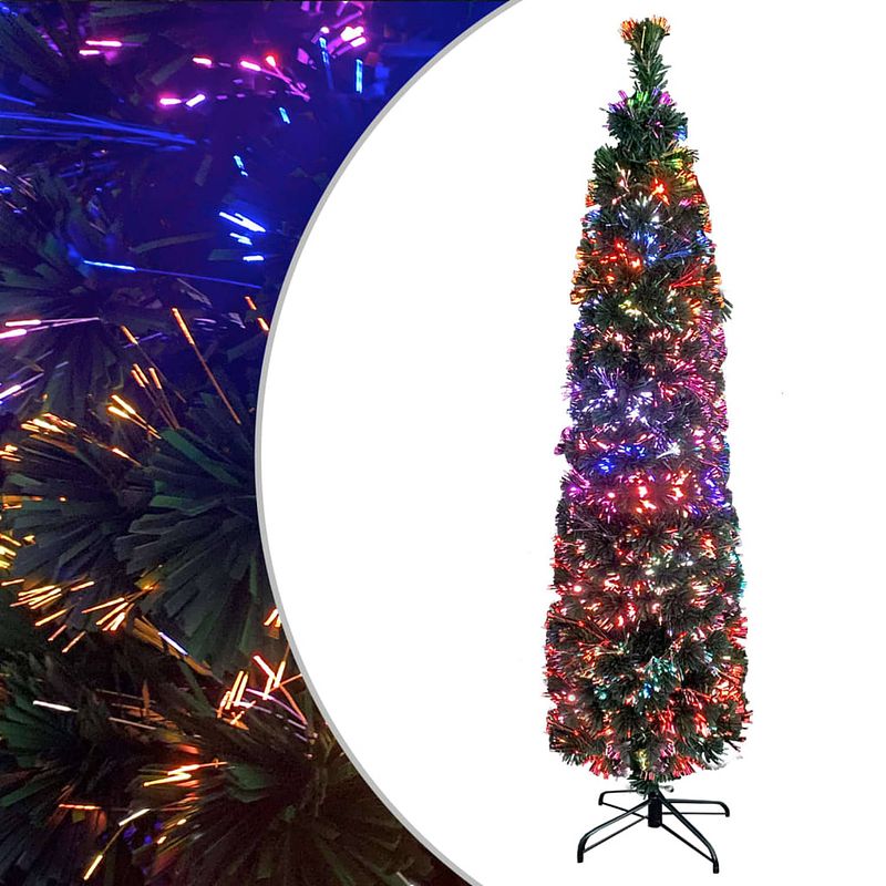 Foto van Vidaxl kunstkerstboom met standaard smal 150 cm glasvezel