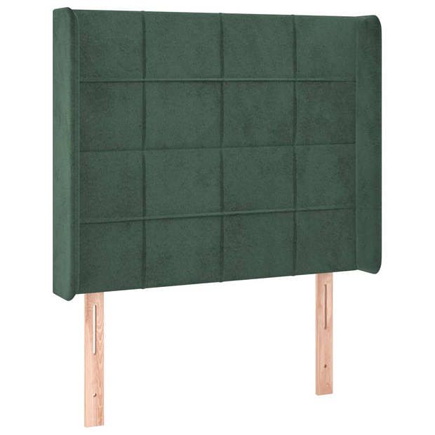 Foto van Vidaxl hoofdbord met randen 83x16x118/128 cm fluweel groen