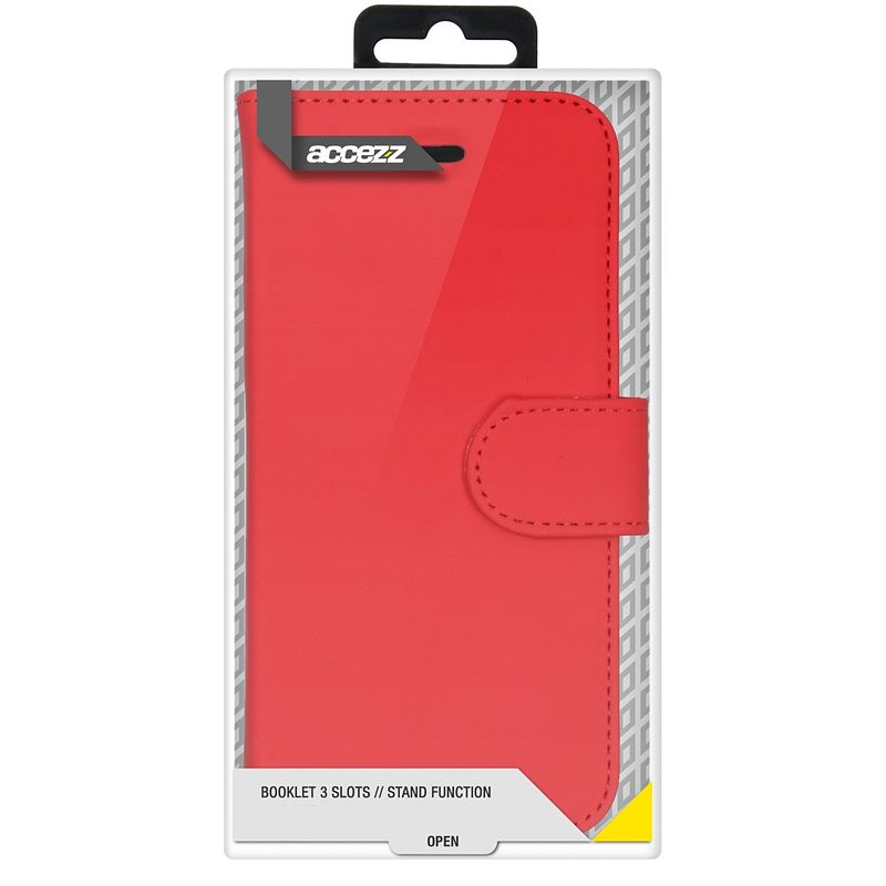 Foto van Accezz wallet softcase bookcase iphone 13 pro telefoonhoesje rood