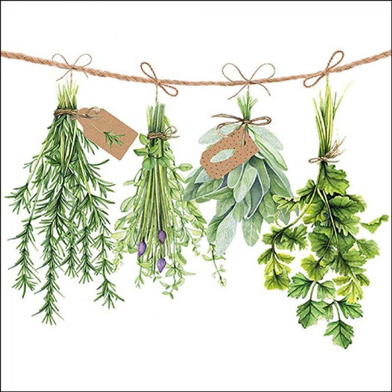 Foto van Ambiente servetten fresh herbs 25cm