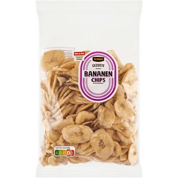 Foto van Jumbo gezoete bananenchips 250g aanbieding bij jumbo | 2 voor € 5,00