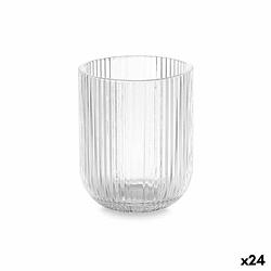 Foto van Glas strepen transparant glas 270 ml (24 stuks)