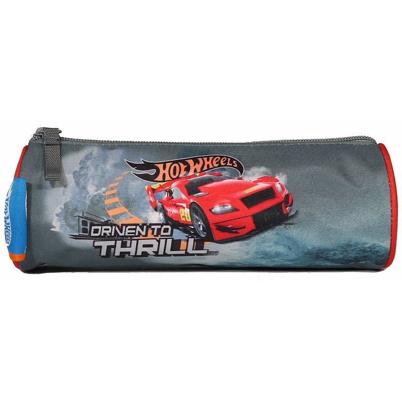 Foto van Hot wheels etui junior 22 x 7 cm polyester grijs/rood