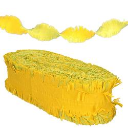 Foto van Groen / gele versiering slinger 30 meter - feestslingers
