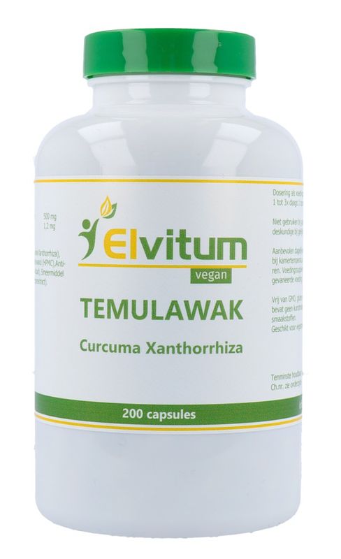 Foto van Elvitum temulawak curcuma xanthorrhiza capsules