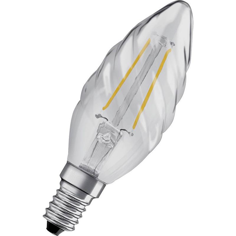 Foto van Osram led-lamp gedraaide vlam helder filament - 2.5w equivalent 25w e14 - warm wit