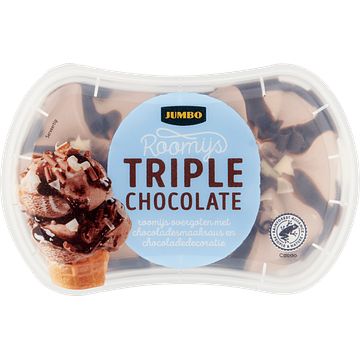 Foto van Jumbo roomijs triple chocolate 100g