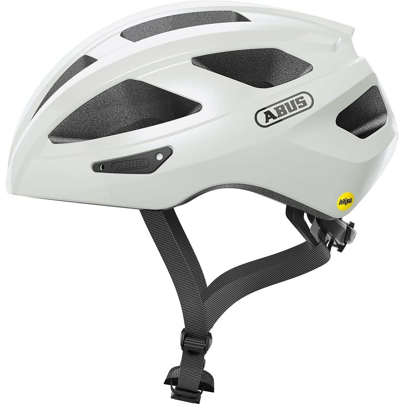 Foto van Abus helm macator mips pearl white l 58-62cm